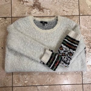 Cream colored fuzzy sweater